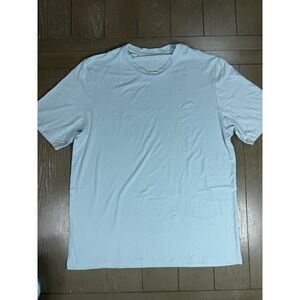 Lake Pajamas Shirt Aqua Medium Mens Crewneck Short Sleeve Bamboo Soft Lounge